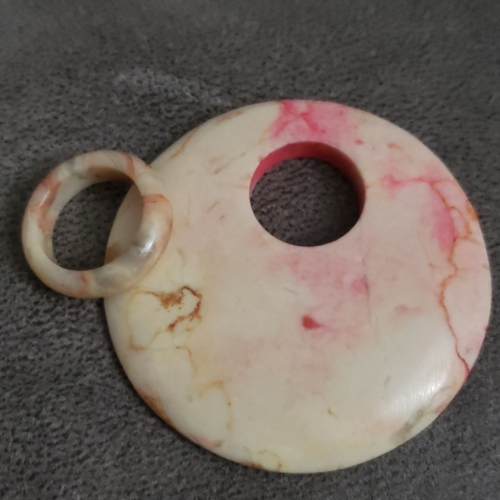 Unique Pink Healing Sunstone Pendant & Ring